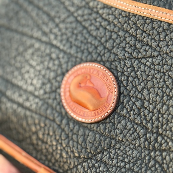 Vintage Dooney & Bourke Leather Crossbody Bag Black Brown - Picture 6 of 12
